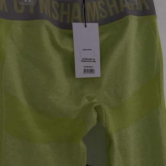 Gymshark Flex low rise leggings lime/grey NWT size M - Picture 8 of 16
